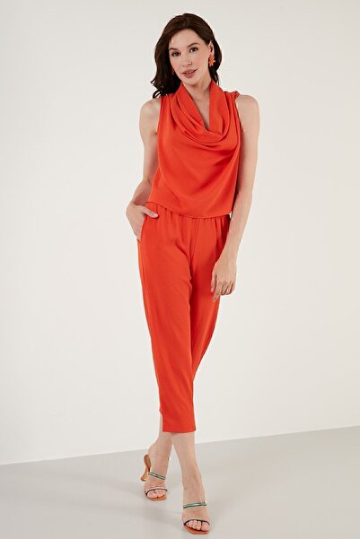 Lela Comfortable Pattern Pocket Lace Collar Summer Suit Women's Suit 42190434