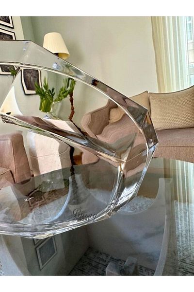 Paşabahçe 68217 Nude Reflection - Crystal Glass Serving Plate, Crystallin