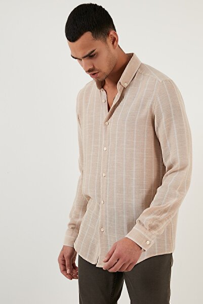 Buratti Cotton Striped Regular Fit Button Collar Shirt Men's Shirt Cf21s112480