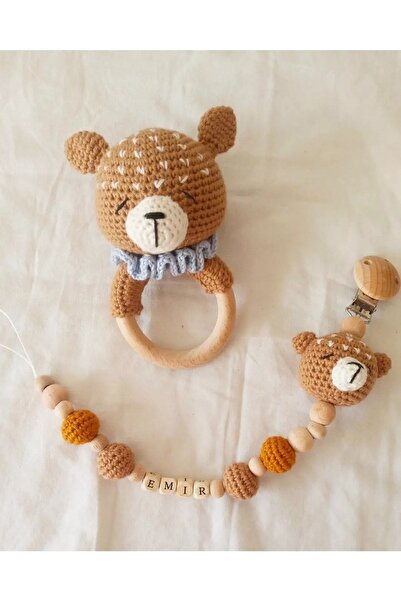 Damla Amigurumi Ria Geyik Emzik Cingirak