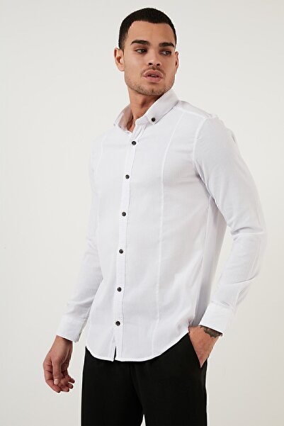 Buratti Βαμβακερό πουκάμισο με κουμπιά γιακά ανδρικό πουκάμισο Cf21s 113008