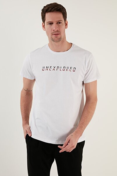 Buratti Ανδρικό μπλουζάκι με λαιμόκοψη 100% βαμβακερό λεπτό μπλουζάκι 541UNEXPLORED24