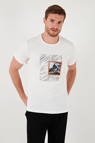 Buratti Men's Slim Fit Crew Neck Cotton T-Shirt - 646R8320