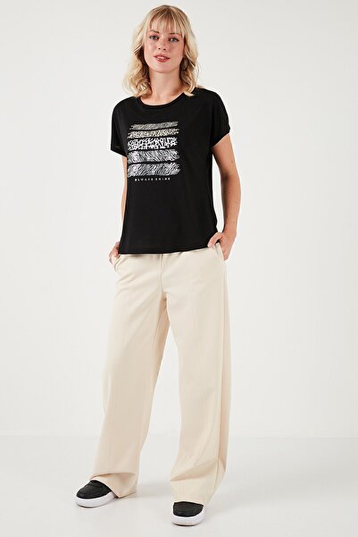 Lela Baskılı Bisiklet Yaka Regular Fit T Shirt T Shirt 6671003