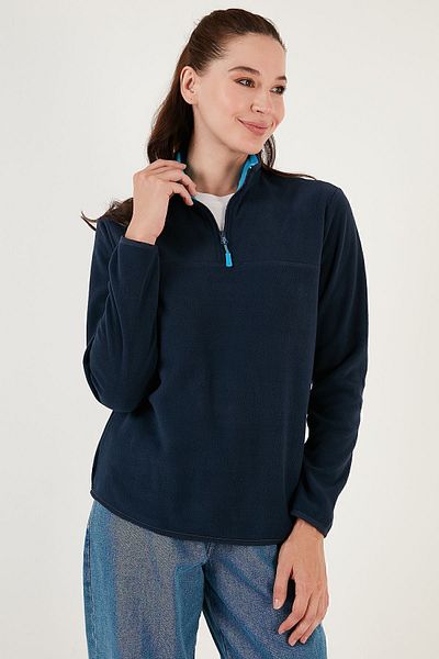 Lela Anti-pilling Slim Fit Soft Fleece - Μισό φερμουάρ που δεν κολλάει 590700