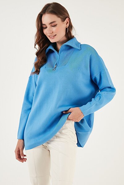 Lela Tricotaj supradimensionat cu jumătate de fermoar Pulover 4616079