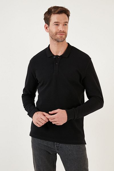 Buratti Ανδρικός ιδρώτας 100% βαμβακερό Relaxed Fit με κουμπιά Polo Neck Sweat 5905501