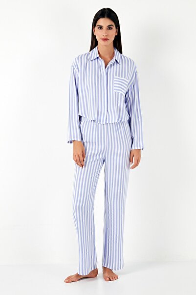 Lela Σετ καλοκαιρινές πιτζάμες με άνετο σχέδιο με φαρδύ πόδι PAJAMAS SET6110014