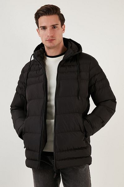 Buratti Αδιάβροχο Slim Fit Ανδρικό παλτό με κουκούλα ανθεκτικό στο κρύο και τον αέρα 649005
