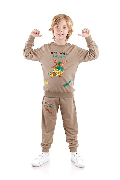 AHENGİM Helicopter Printed Boy's Tracksuit Set - Ak2534