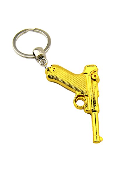 anahtarlıksepeti LGR-P8 سلسلة مفاتيح مسدس ذهبية المظهر