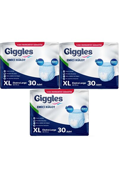 giggles Hasta Bezi Yetişkin Emici Külot Ekstra Büyük (XL) 90 Adet (3Pk*30)