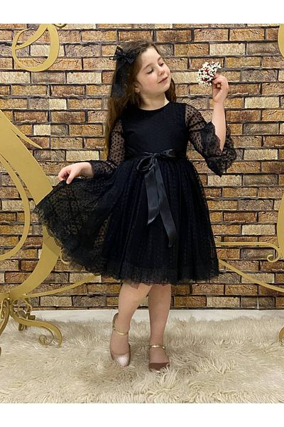 defada Princess Model Punatiyeli Lace Buckle Girl's Dress