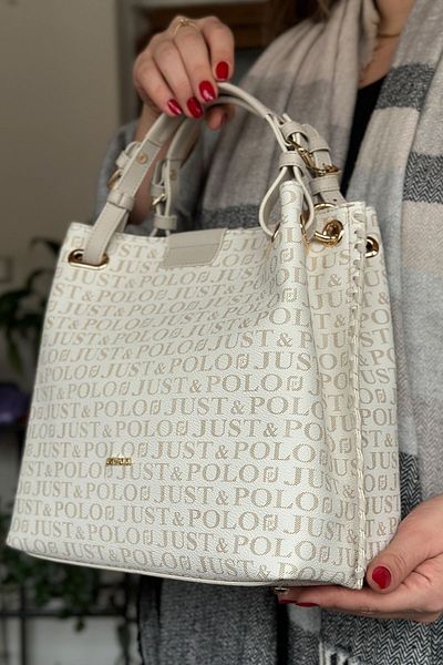 GALB LEATHER Geantă de umăr pentru femei Just Polo - Dimensiune mare lată, curea largă, zilnic 33x26 cm