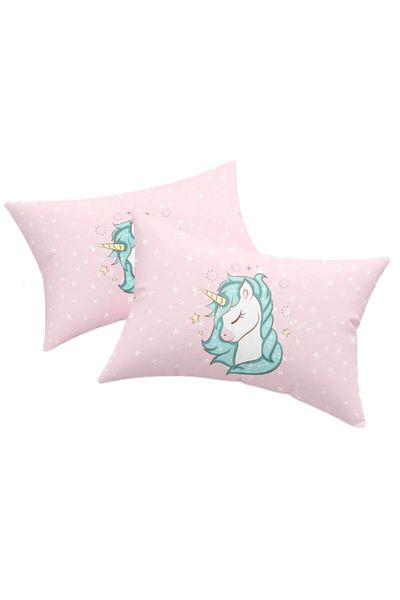 Eponj Home Set de 2 fete de pernă Unicorn Dreams Pink