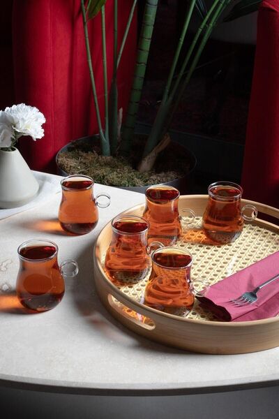 JASPER 15531 Dem 6'lı Brosilikat Çay Bardağı Seti