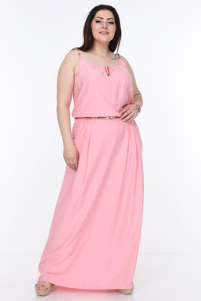 modayız Φόρεμα με λουράκι μακρύ Plus Size 20y-0997