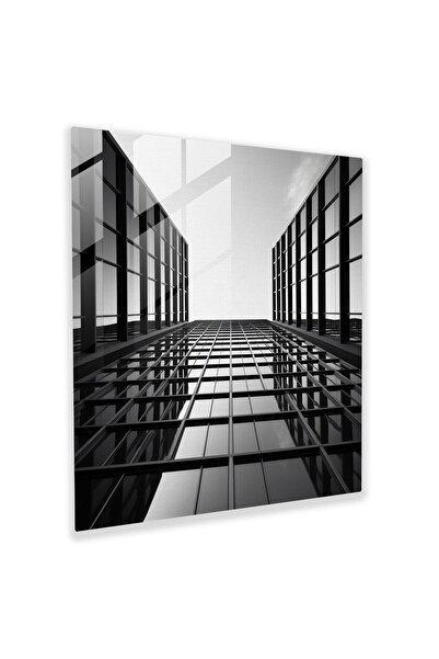 PaintedAnarchy Gray Urban Architectural Glass Print - Grey, Home Decor, Wall ...