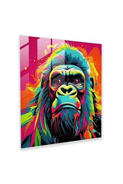 PaintedAnarchy Gorilla Glass Art - Gorilla, Home Decor, Wall Decor, Glass Pai...