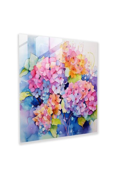PaintedAnarchy Hydrangea Glass Wall Art - Hydrangea, Hydrangea, Wall Decorati...