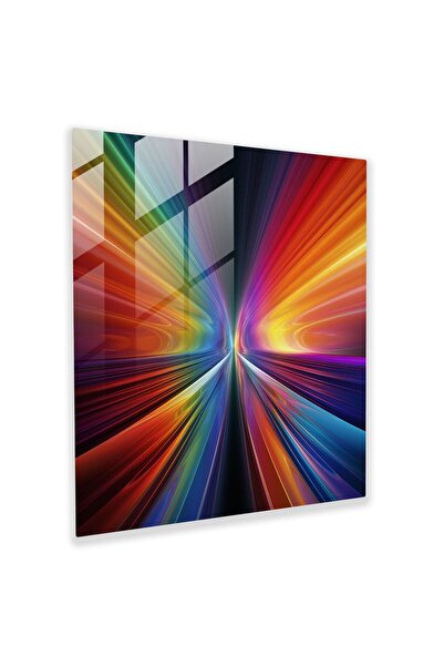 PaintedAnarchy Rainbow Digital Glass Print - Rainbow, Glass Wall Art, Composi...
