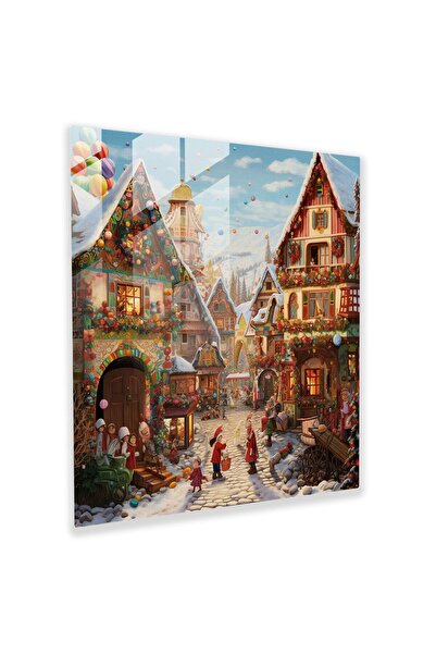 PaintedAnarchy Festival Village Celebration Glass Painting - Village, Modern ...