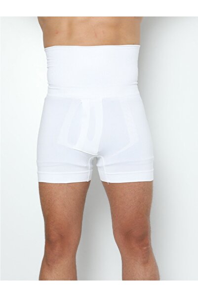 Cooqpoo Чоловічі боксери з високою талією без швів, 5 штук, білі - для підтяжки живота