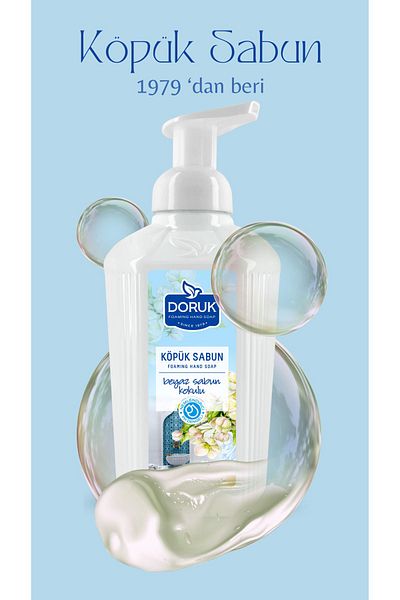 Doruk White Soap - Foam and Scented, 650 ml