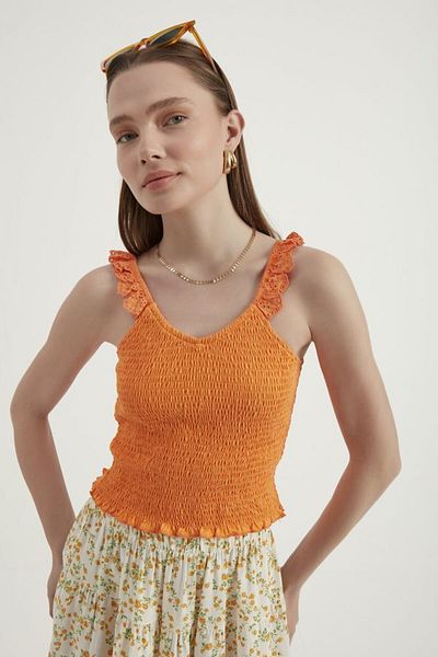 Hiccup Decolteu în V - Crop Top cu fermoar