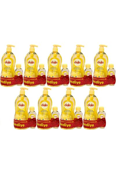 Dalin 700ml Classic Baby Shampoo with Pump + 100ml Baby Oil Gift - Moisture Protection (Set of 9)