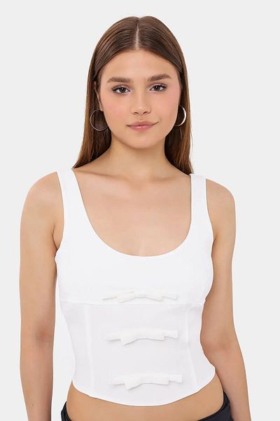Hiccup Αμάνικο μπλουζάκι Bodycon - Λεπτομέρεια με σχισμή