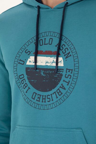 U.S. Polo Assn. ΒΑΣΗ. POLO.ASSN. Ανδρικό φούτερ σε χρώμα πετρελαίου