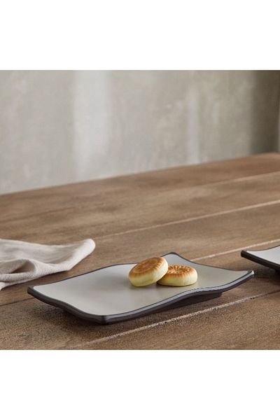 Home Box Mocha Mist 2-Tone Serving Platter - 22.5x14 cm