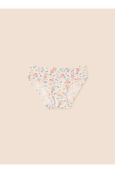 natuline Girl's Organic Cotton Lycra Panties 3-Piece Love Emp. 5815-3