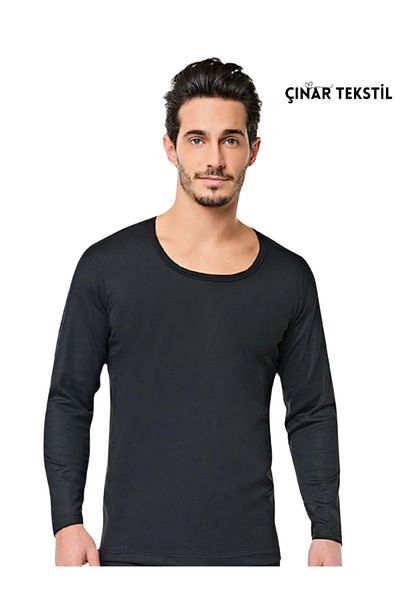 Tutku Ανδρικό Μαύρο Μονό Thermal Top Εσώρουχο - Πρωτότυπο