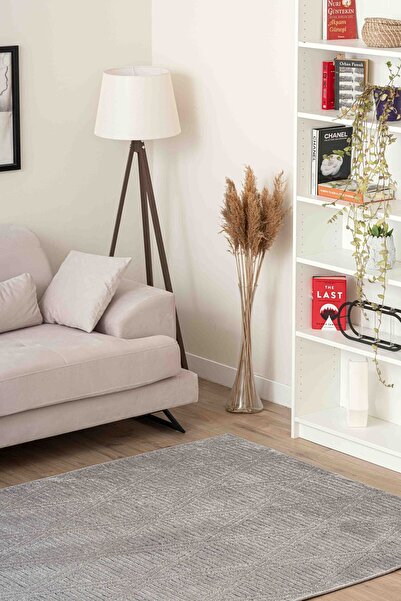 Lorente Home Ria Viscose Gray Kitchen Rug - Terry Plush, Non-Slip Base, Washable 1511