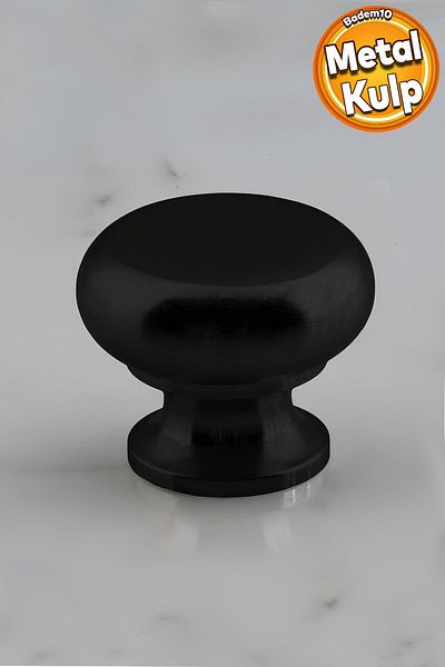 Badem10 Gama Buton Mâner metalic Mobilier negru Sertar de bucătărie Dulap dulap Mâner Mâner