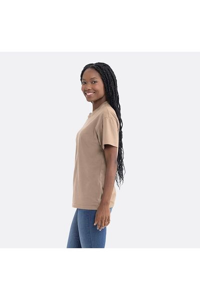 OFF THE CUFF Loose Fit Basic Stone Color T-Shirt
