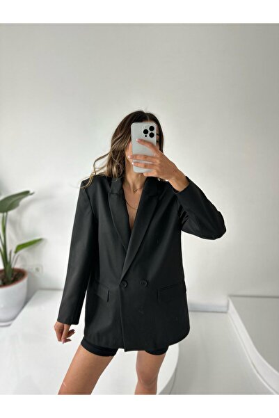 Marbella Poliviskon βάτα τμχ oversized Γυναικείο Μπουφάν - Λεπτομέρεια με διπλό κουμπί