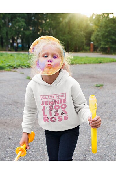 MAGORS Imprimat BLACKPINK GROUP - Hanorac pentru fete cu glugă și fără buzuna...