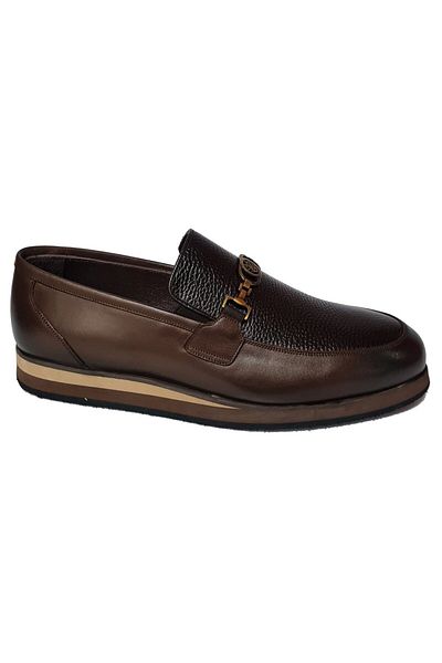Voyager Genuine Leather Float Loafer with Metal Band - Laceless Shoes 6843