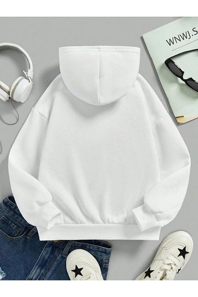FAVORİST Hooded Basic Sweatshirt - Plain Unprinted, Oversize