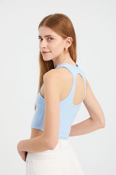 Hiccup Crop Top cu bretele decoltate la spate