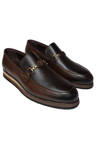 Voyager Genuine Leather Float Loafer with Metal Band - Laceless Shoes 6843