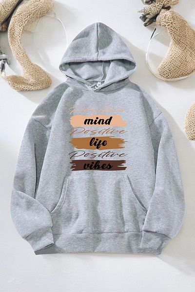 uyguntarz Голям суичър с щампа Mind Life Vibes