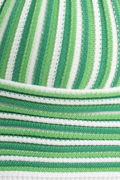 Hiccup Ριγέ Crop Top με βαθύ λαιμό V και χαμηλή πλάτη