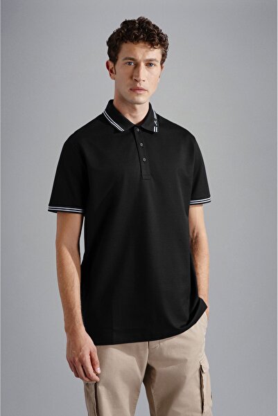 PAUL&SHARK MEN'S KNITTED POLOSHIRT C.WCOTTON