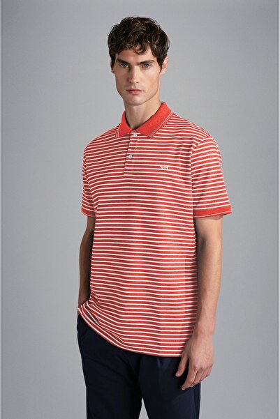 PAUL&SHARK MEN'S KNITTED POLOSHIRT C.WCOTTON