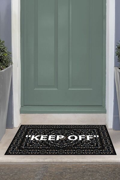 Napoli Home Keep Off Written Printed Non-Slip Base Erasable Door Mat (40X60Cm)
