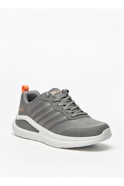 SKECHERS Men's Panelled Lace-Up Low Ankle Sneakers - BOBS VENOM